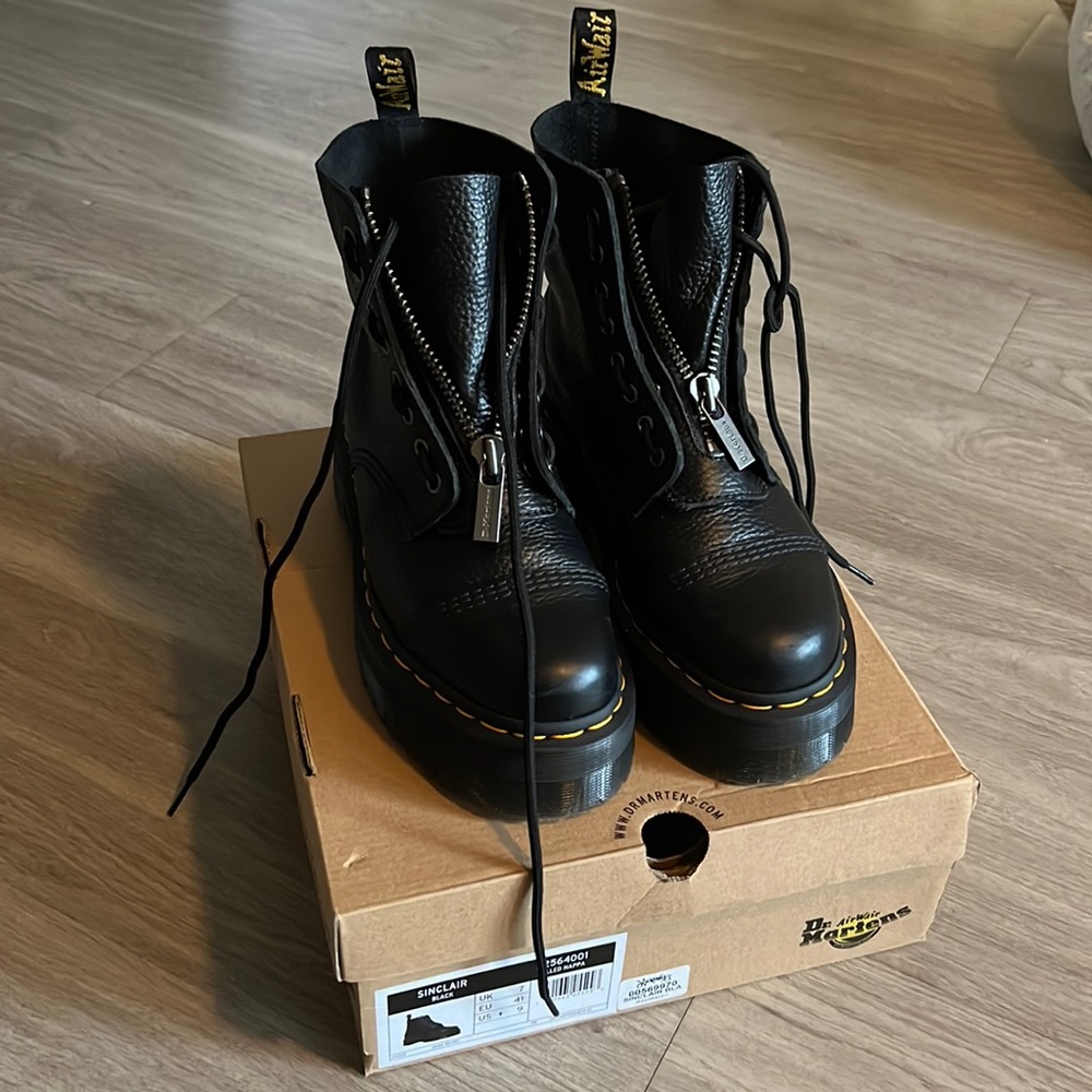 Dr. Marten’s Sinclair Milled Nappa Leather Platform Boots